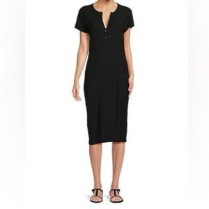 JAMES PERSE - Short Sleeve - T-Shirt Dress - Black - Size 2